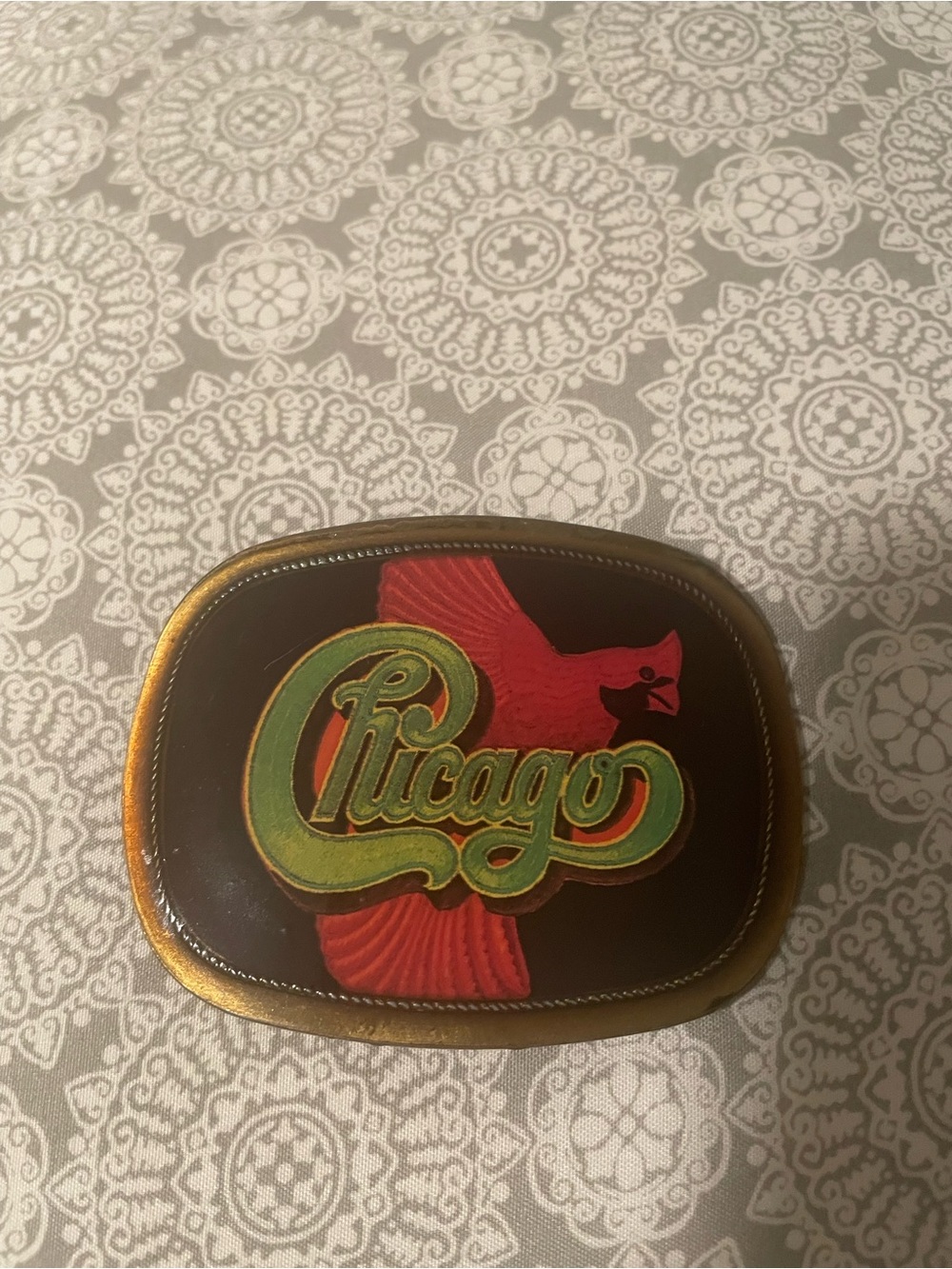 Vintage 1976 Chicago Logo Belt Buckle.